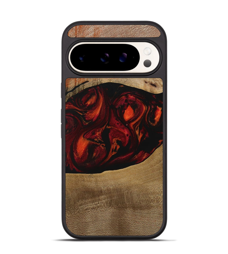 Pixel 9 Wood Phone Case - Libbie (Red, 729630)