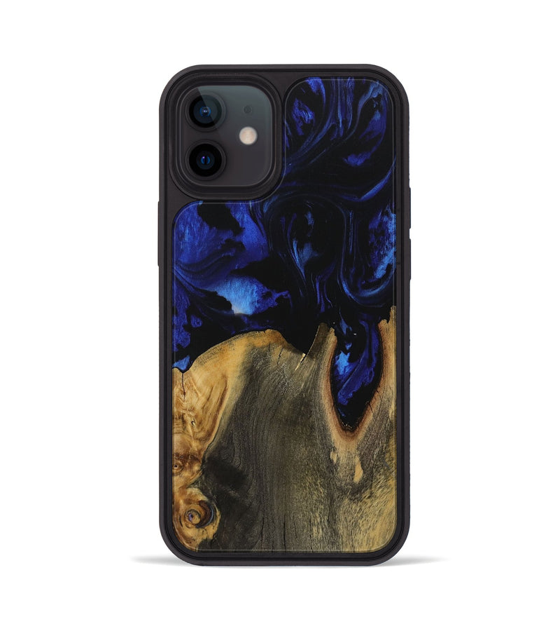 iPhone 12 Wood Phone Case - Treva (Blue, 729631)