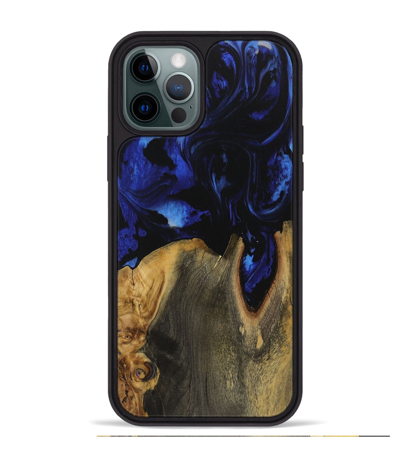 iPhone 12 Pro Max Wood Phone Case - Treva (Blue, 729631)