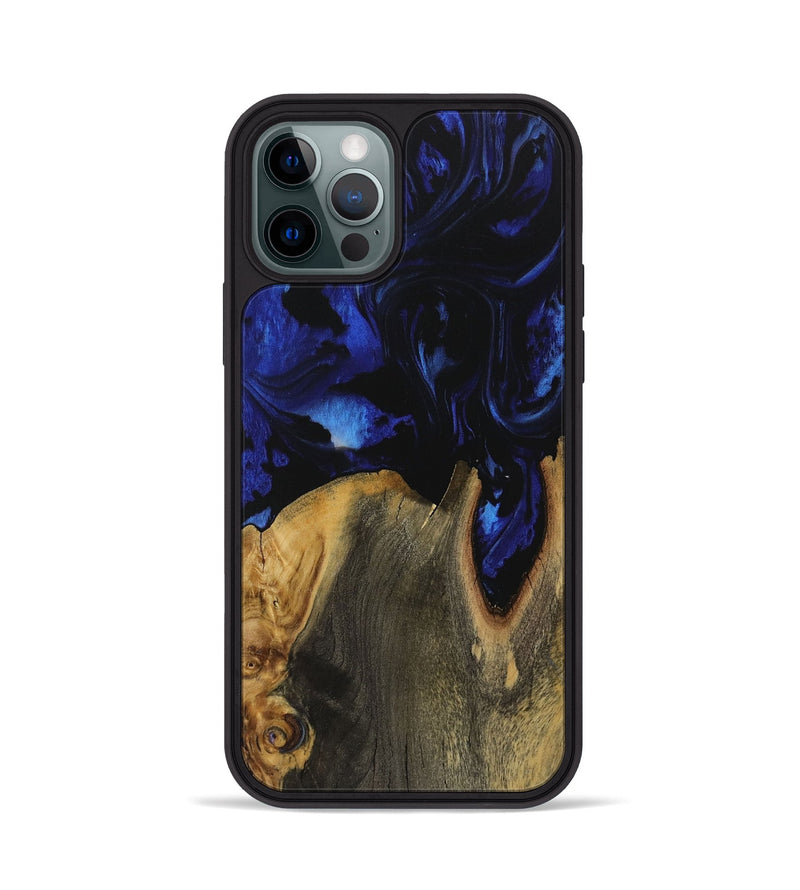 iPhone 12 Pro Wood Phone Case - Treva (Blue, 729631)