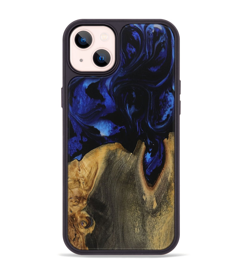 iPhone 14 Plus Wood Phone Case - Treva (Blue, 729631)