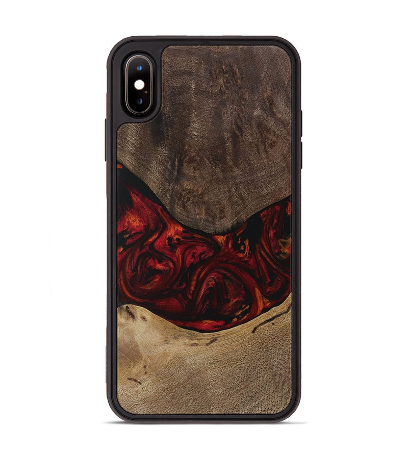 iPhone Xs Max Wood Phone Case - Cornell (Red, 729638)