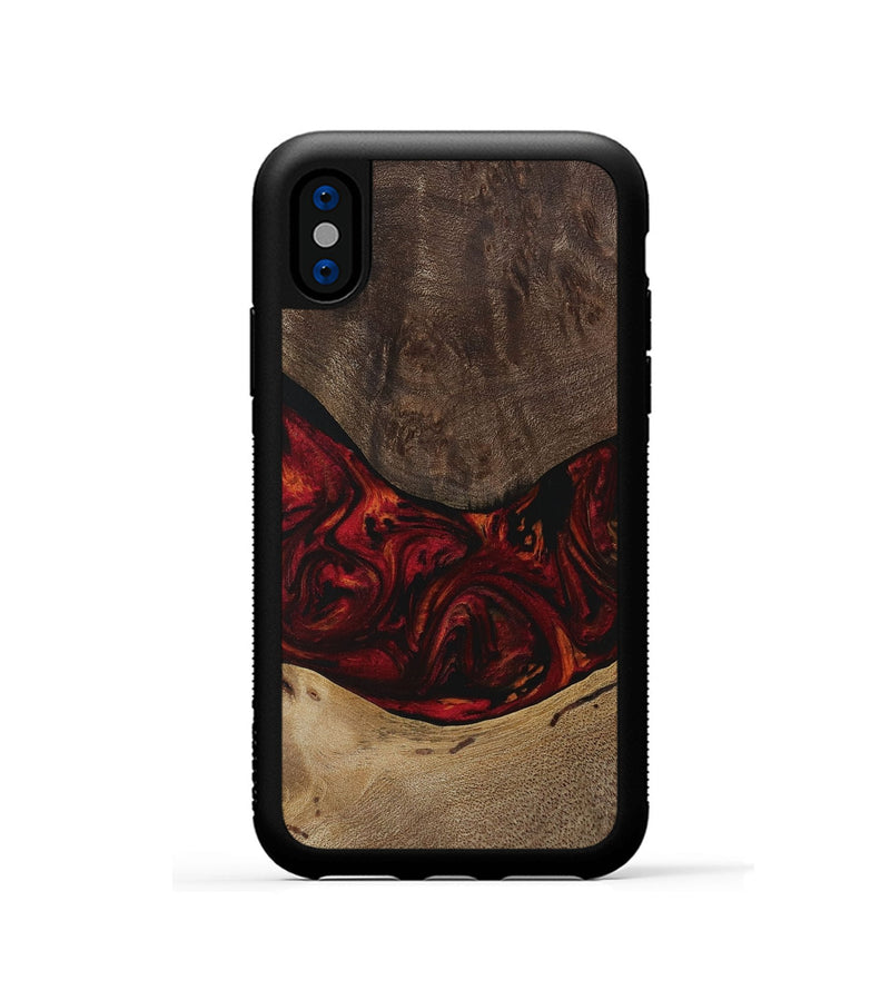 iPhone Xs Wood Phone Case - Cornell (Red, 729638)