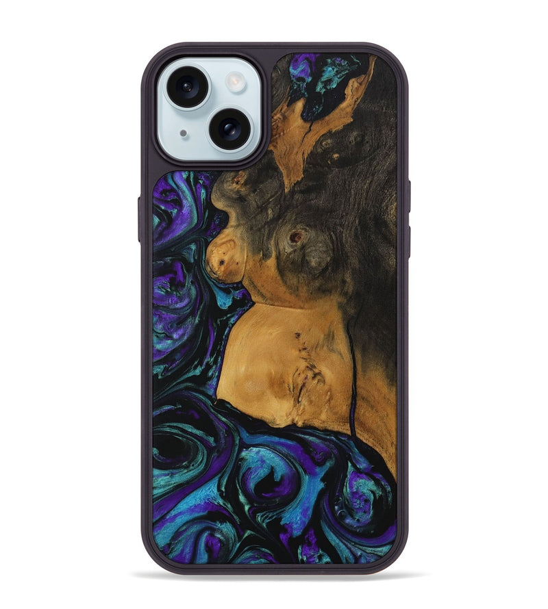 iPhone 15 Plus Wood Phone Case - Jemie (Purple, 729640)