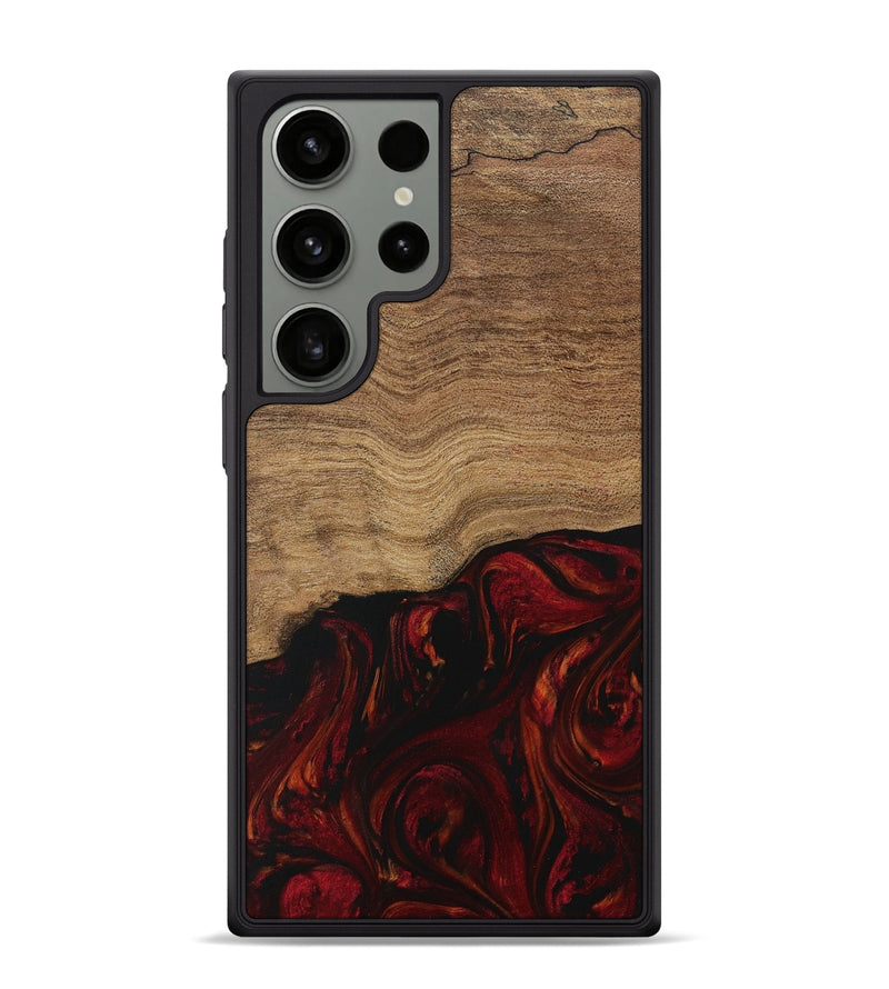 Galaxy S24 Ultra Wood Phone Case - Bethina (Red, 729646)