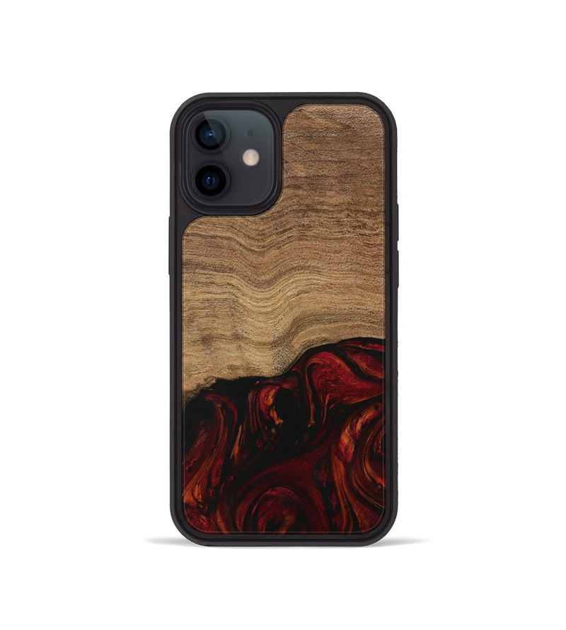 iPhone 12 mini Wood Phone Case - Bethina (Red, 729646)