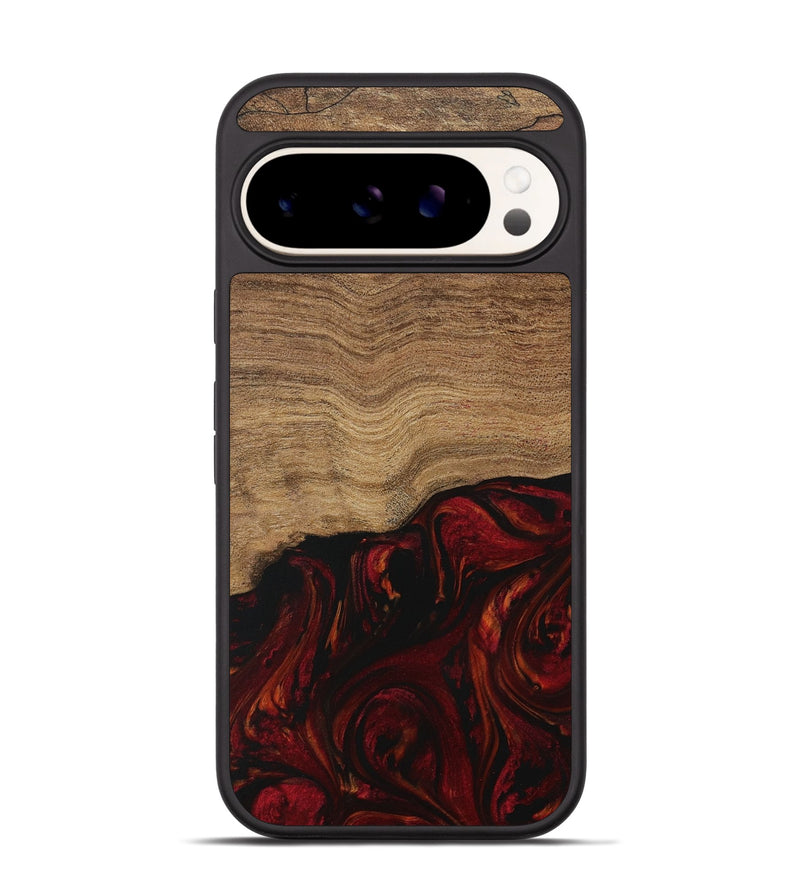 Pixel 9 Pro Wood Phone Case - Bethina (Red, 729646)