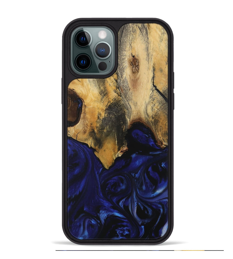 iPhone 12 Pro Max Wood Phone Case - Leanne (Blue, 729668)