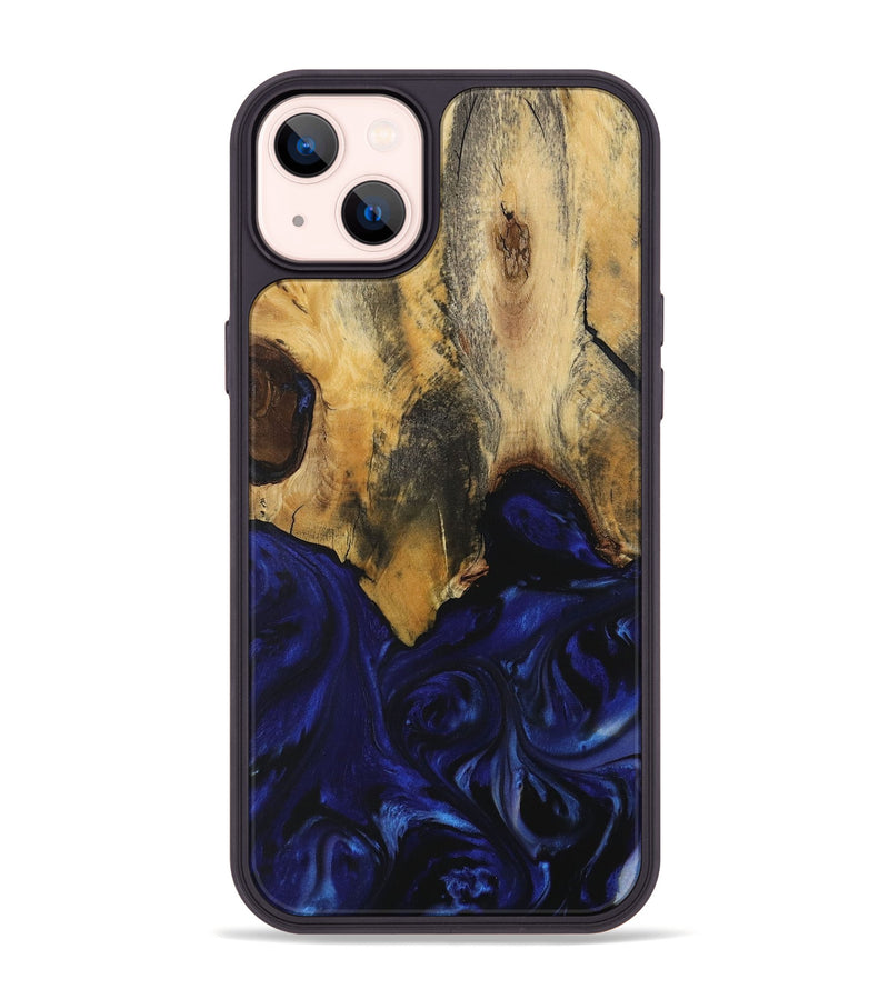 iPhone 14 Plus Wood Phone Case - Leanne (Blue, 729668)