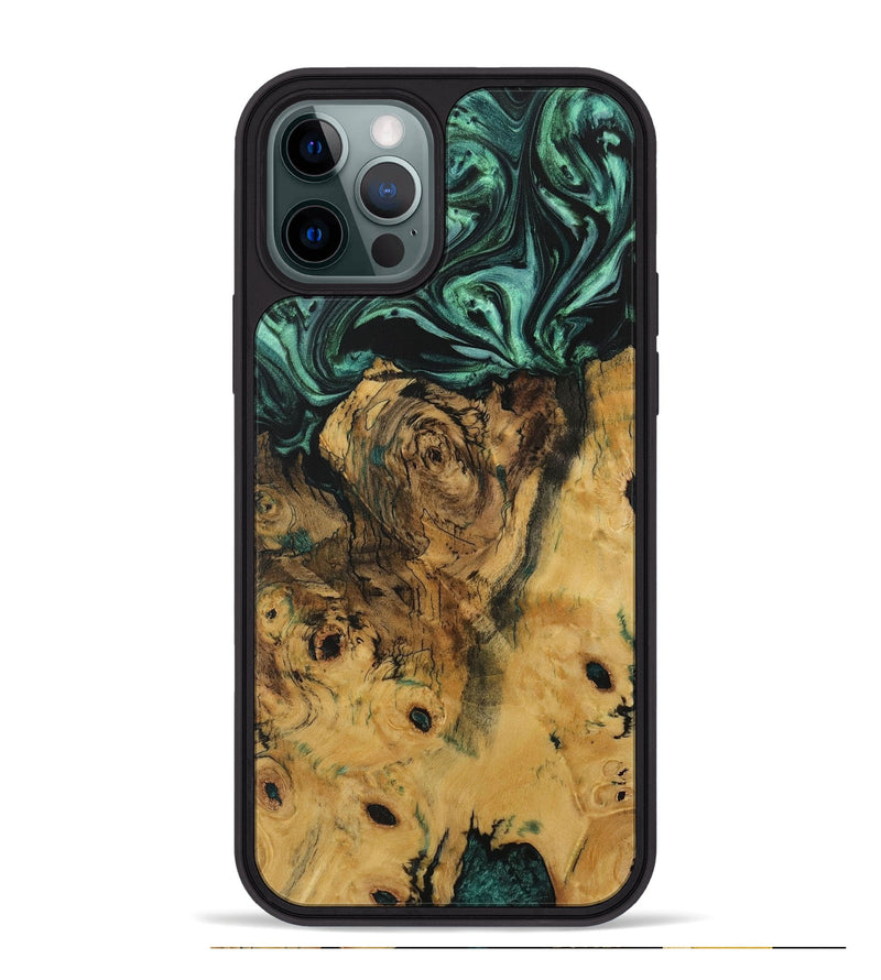 iPhone 12 Pro Max Wood Phone Case - Ciji (Green, 729687)