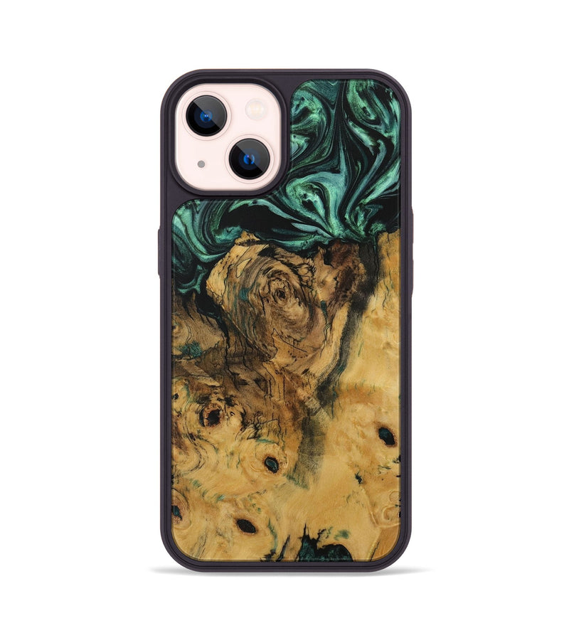 iPhone 14 Wood Phone Case - Ciji (Green, 729687)