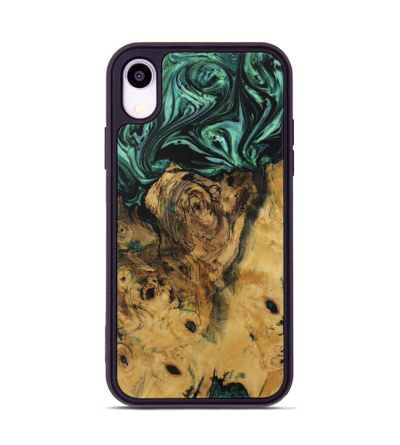 iPhone Xr Wood Phone Case - Ciji (Green, 729687)