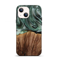 iPhone 13 Wood Live Edge Phone Case - Reatha (Green, 729693)