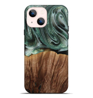 iPhone 14 Plus Wood Live Edge Phone Case - Reatha (Green, 729693)