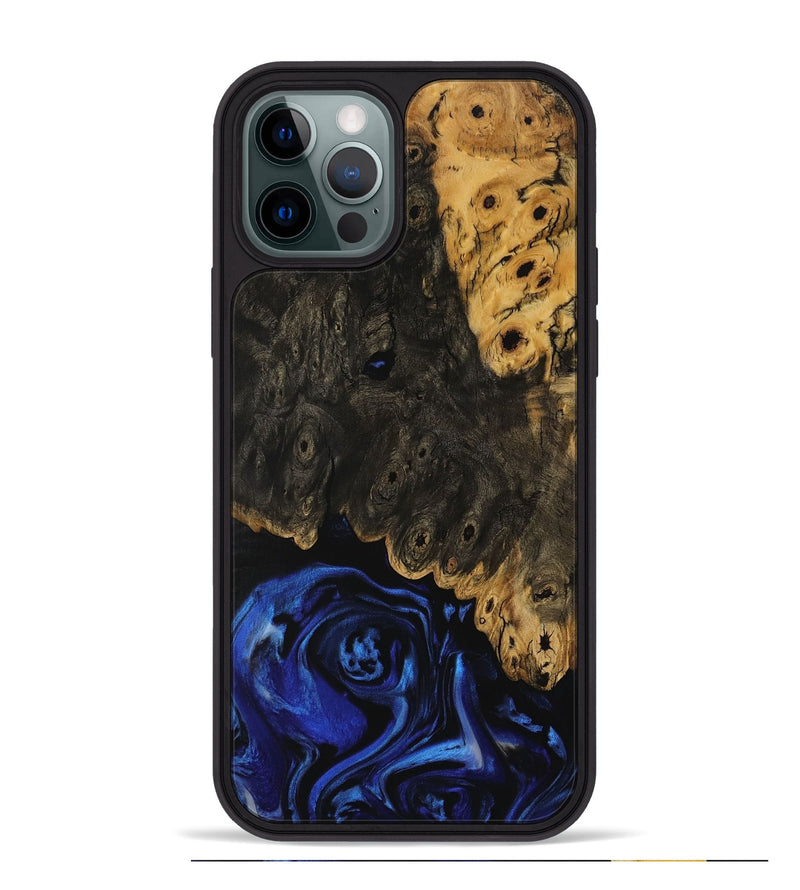 iPhone 12 Pro Max Wood Phone Case - Nonie (Blue, 729694)