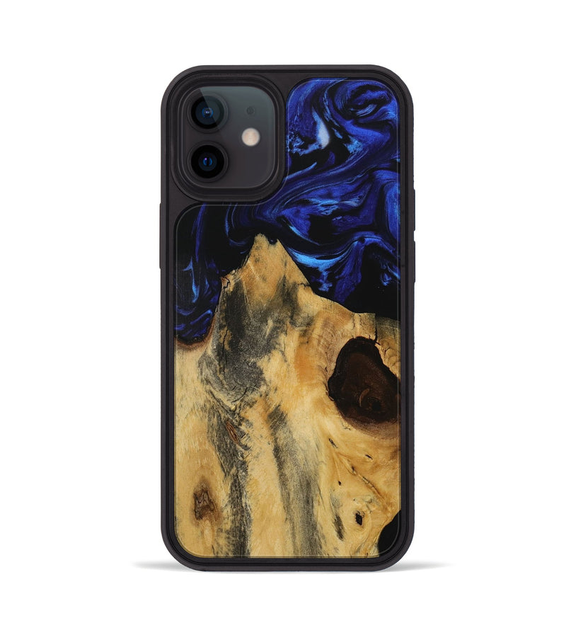 iPhone 12 Wood Phone Case - Weringh (Blue, 729698)