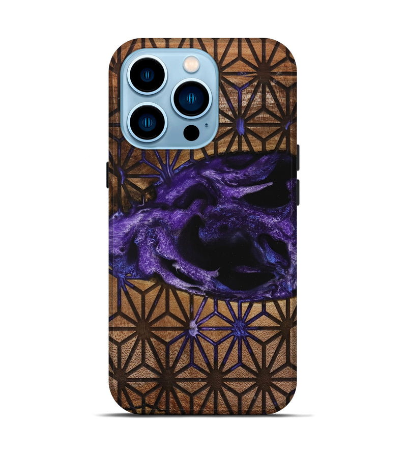 iPhone 14 Pro Wood Live Edge Phone Case - Kadeem (Pattern, 729716)