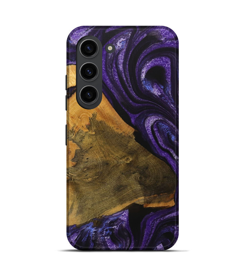 Galaxy S23 Wood Live Edge Phone Case - Hien (Purple, 729719)