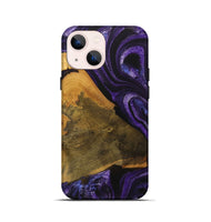 iPhone 13 mini Wood Live Edge Phone Case - Hien (Purple, 729719)