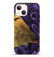 iPhone 14 Plus Wood Live Edge Phone Case - Hien (Purple, 729719)