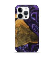 iPhone 15 Pro Wood Live Edge Phone Case - Hien (Purple, 729719)