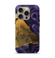 iPhone 16 Pro Wood Live Edge Phone Case - Hien (Purple, 729719)