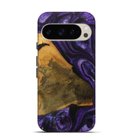 Pixel 9 Pro Wood Live Edge Phone Case - Hien (Purple, 729719)