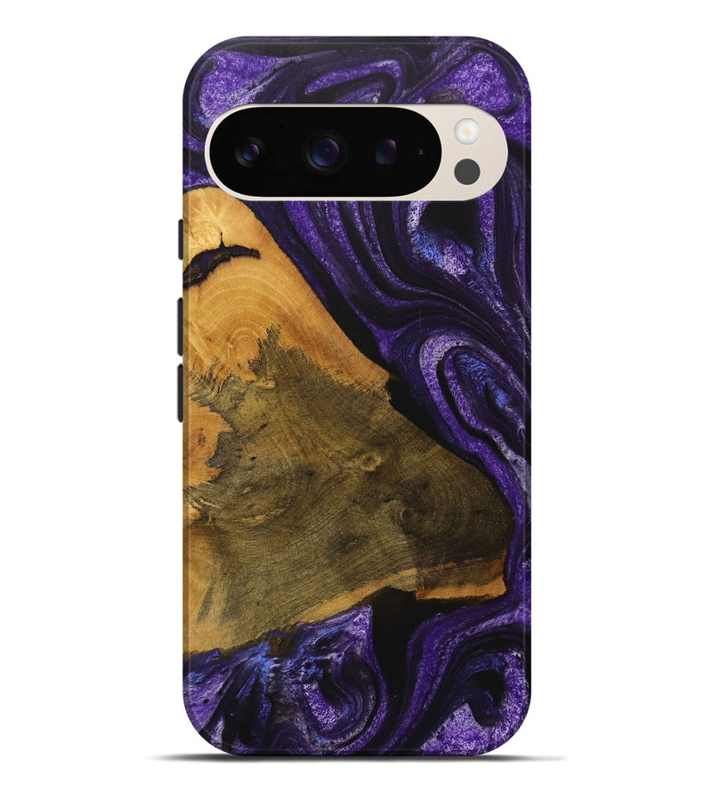 Pixel 9 Pro XL Wood Live Edge Phone Case - Hien (Purple, 729719)