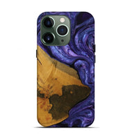 iPhone 13 Pro Wood Live Edge Phone Case - Xiomara (Purple, 729723)