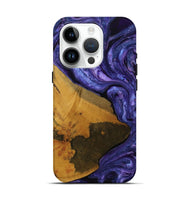 iPhone 15 Pro Wood Live Edge Phone Case - Xiomara (Purple, 729723)