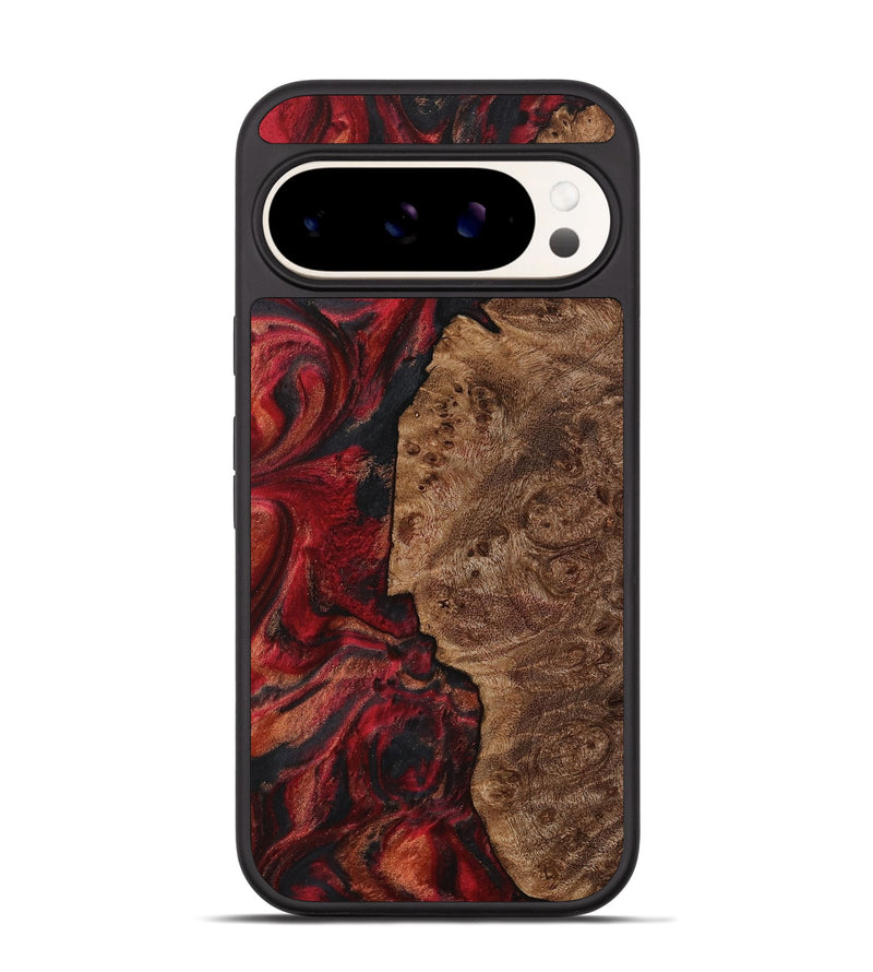 Pixel 9 Pro Wood Phone Case - Ishan (Red, 729739)