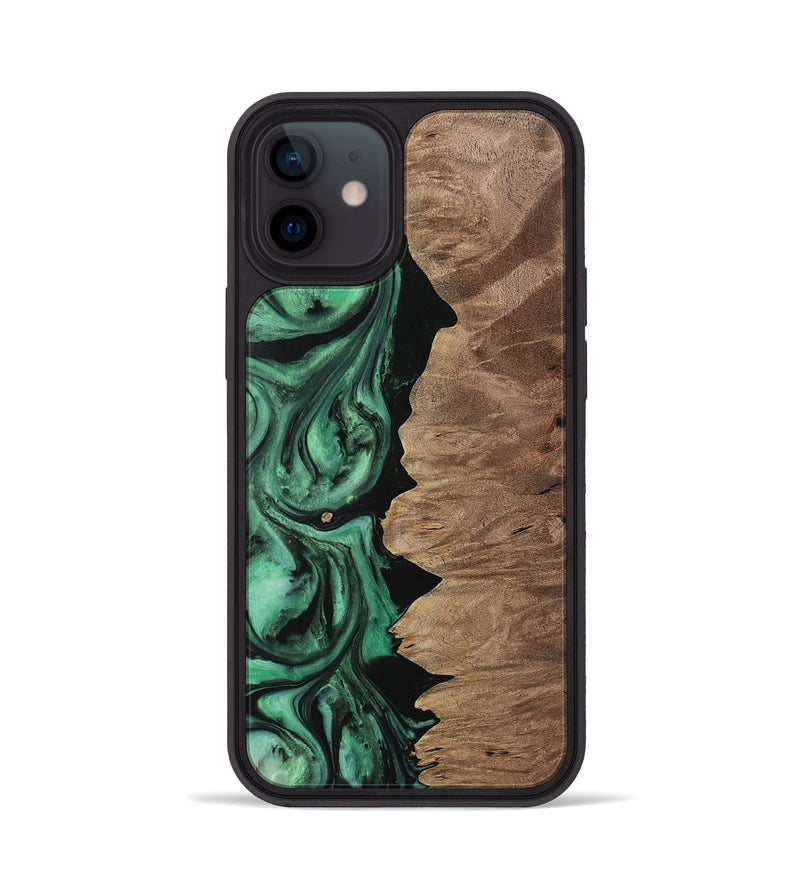 iPhone 12 Wood Phone Case - Howie (Green, 729753)