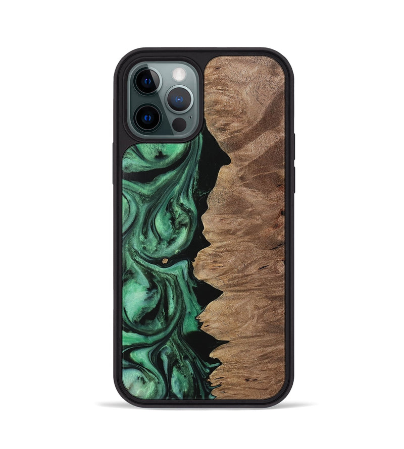 iPhone 12 Pro Wood Phone Case - Howie (Green, 729753)