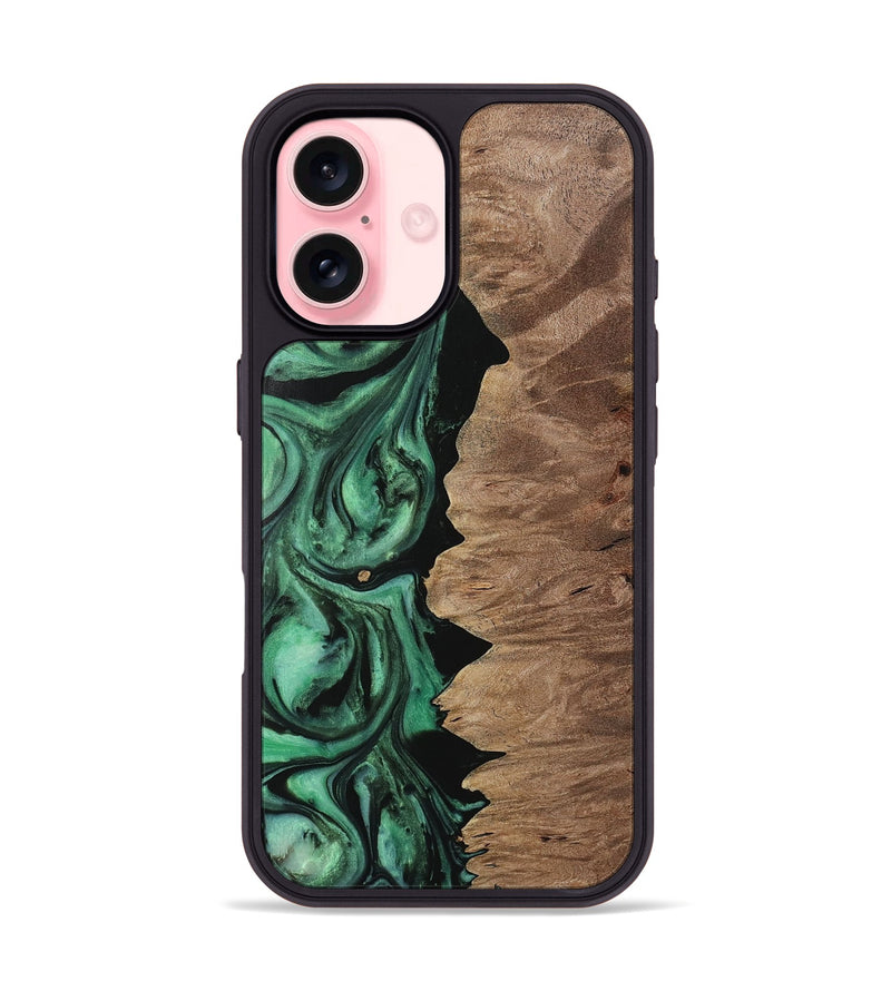 iPhone 16 Wood Phone Case - Howie (Green, 729753)