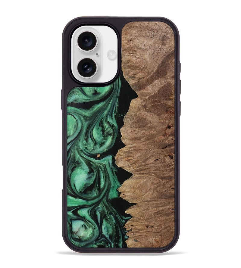 iPhone 16 Plus Wood Phone Case - Howie (Green, 729753)