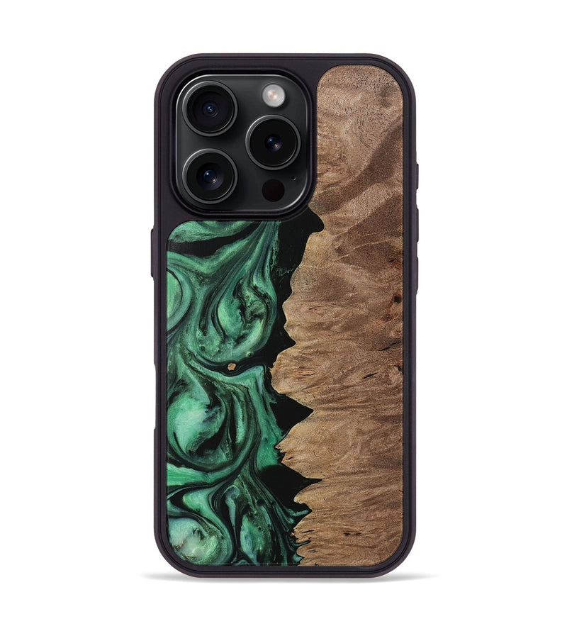 iPhone 16 Pro Wood Phone Case - Howie (Green, 729753)