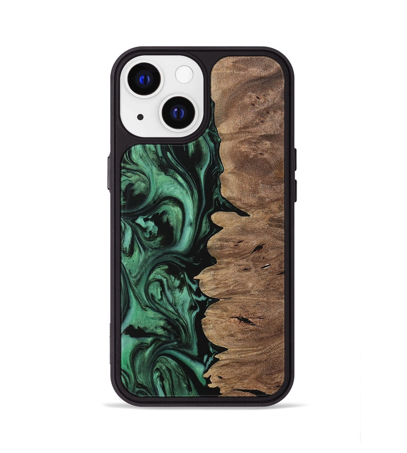 iPhone 13 Wood Phone Case - Einar (Green, 729764)