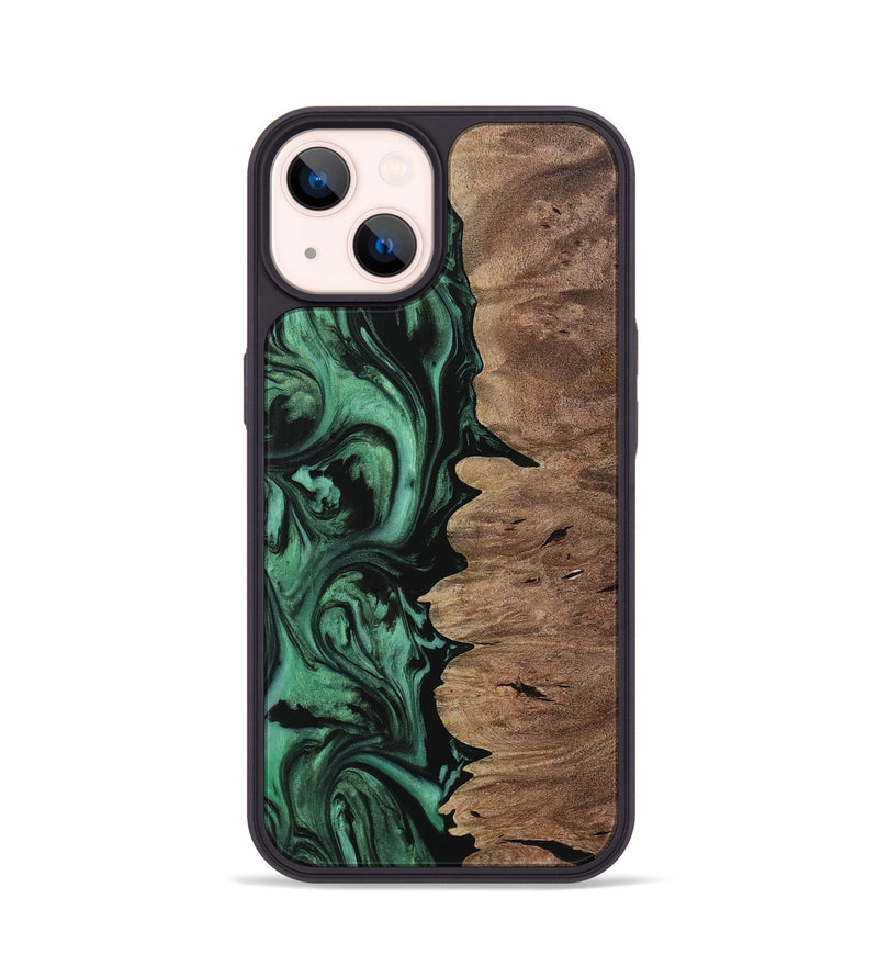 iPhone 14 Wood Phone Case - Einar (Green, 729764)