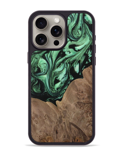 iPhone 15 Pro Max Wood Phone Case - Alfonse (Green, 729767)