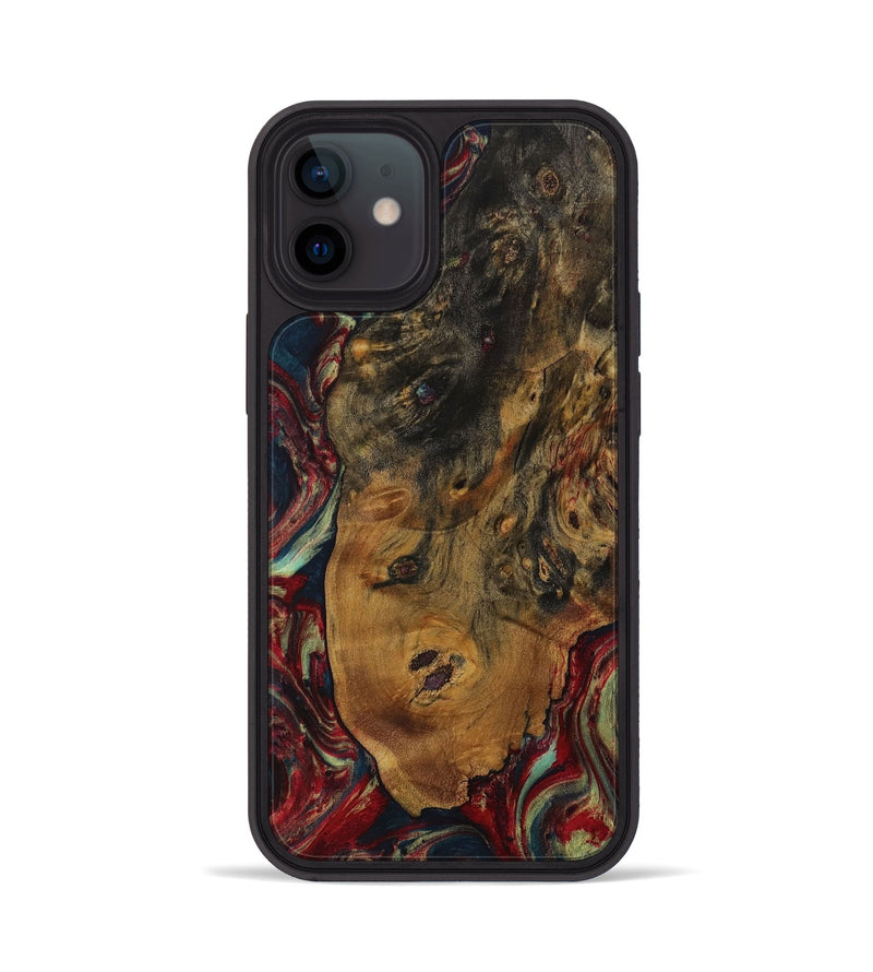 iPhone 12 Wood Phone Case - Adriel (Red, 729781)