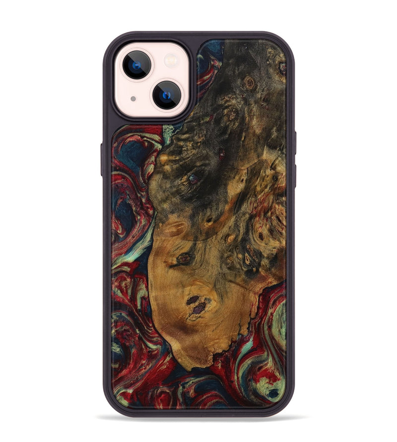 iPhone 14 Plus Wood Phone Case - Adriel (Red, 729781)