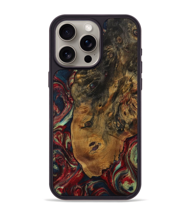 iPhone 15 Pro Max Wood Phone Case - Adriel (Red, 729781)