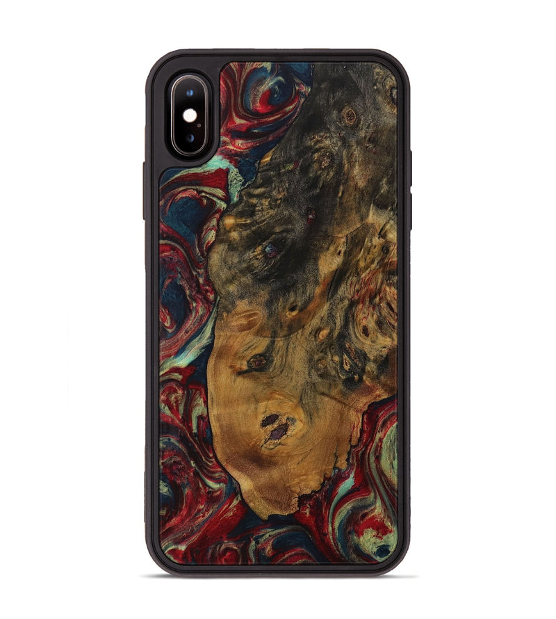 iPhone Xs Max Wood Phone Case - Adriel (Red, 729781)