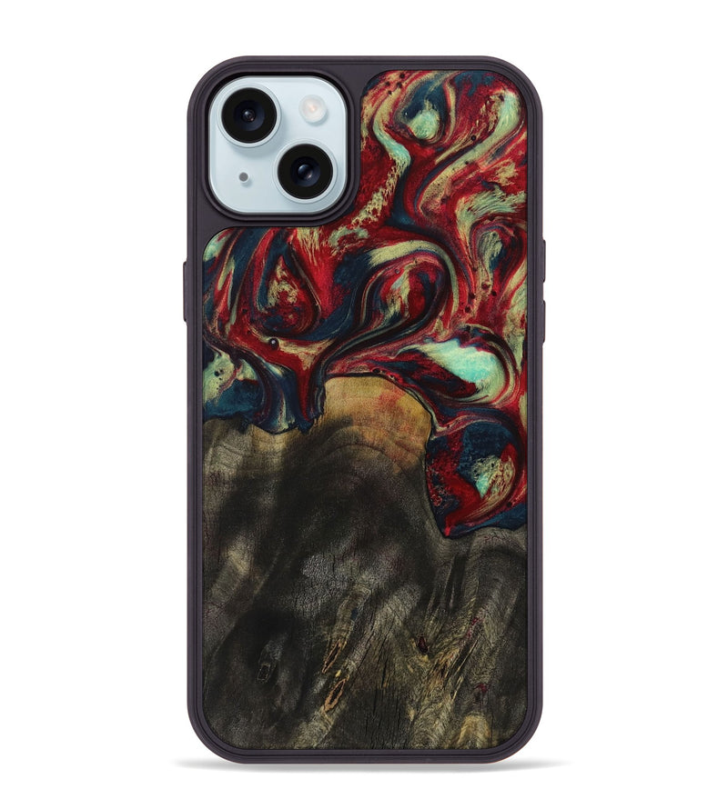 iPhone 15 Plus Wood Phone Case - Kinna (Red, 729782)