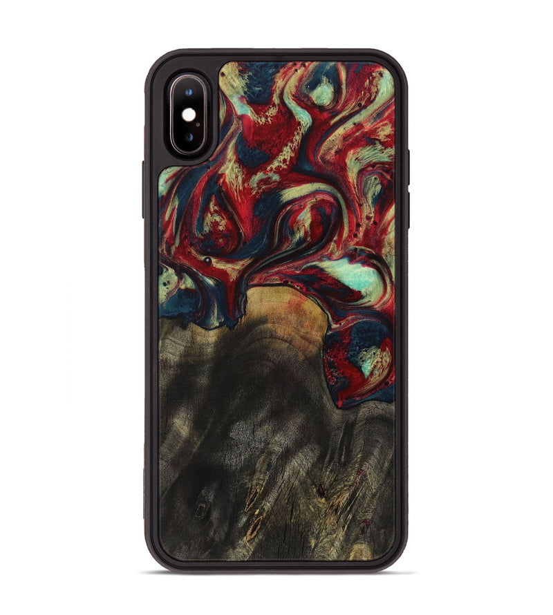 iPhone Xs Max Wood Phone Case - Kinna (Red, 729782)