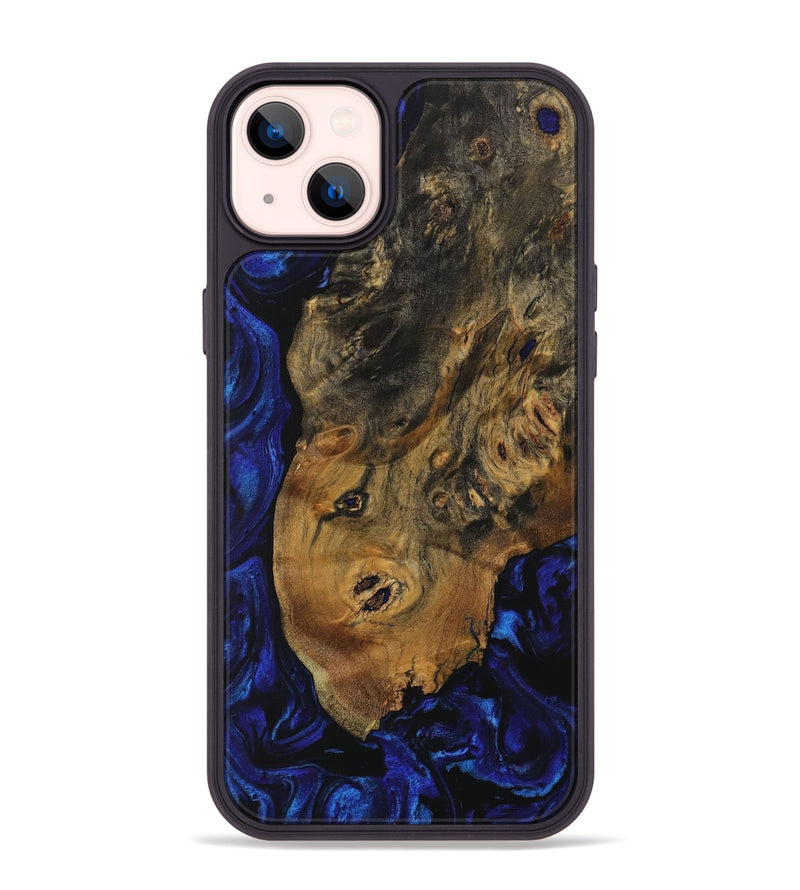 iPhone 14 Plus Wood Phone Case - Palma (Blue, 729784)