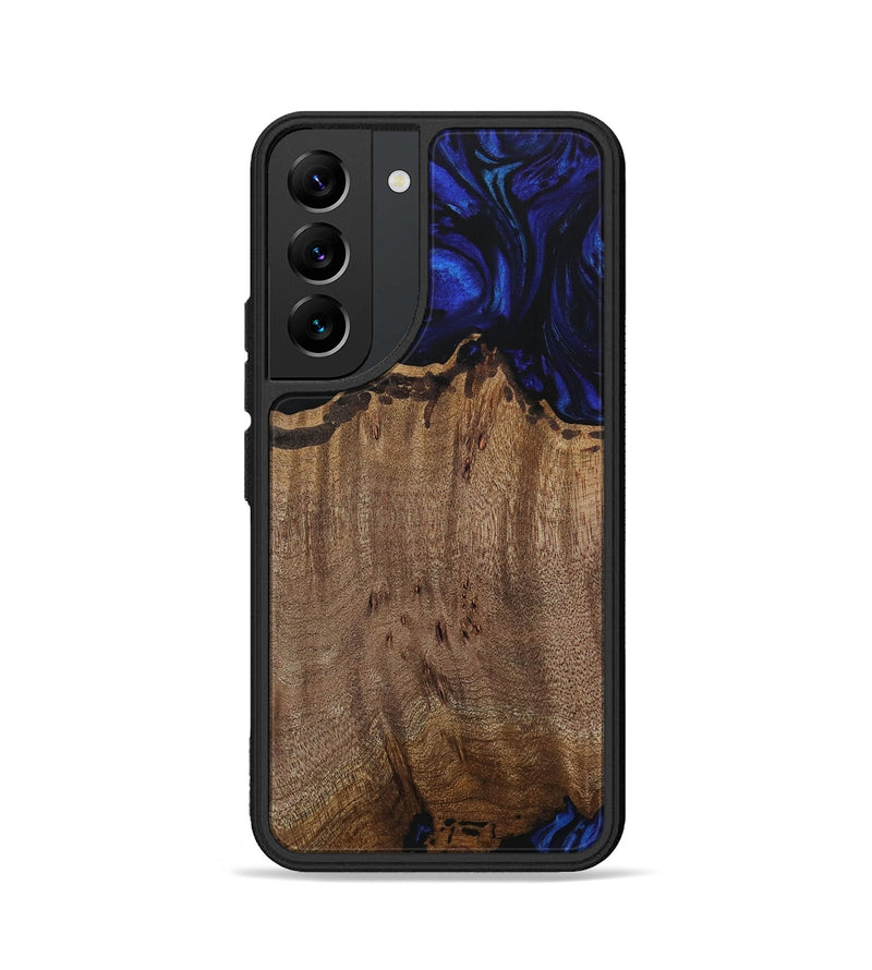 Galaxy S22 Wood Phone Case - Averil (Blue, 729801)