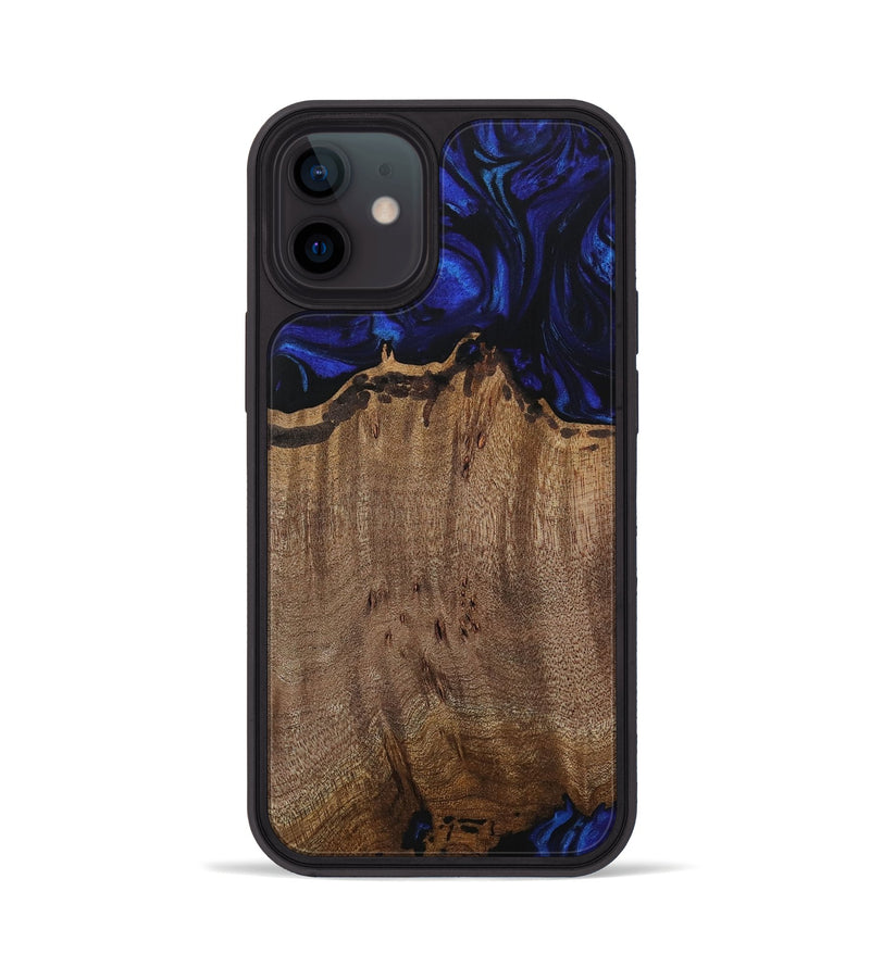 iPhone 12 Wood Phone Case - Averil (Blue, 729801)