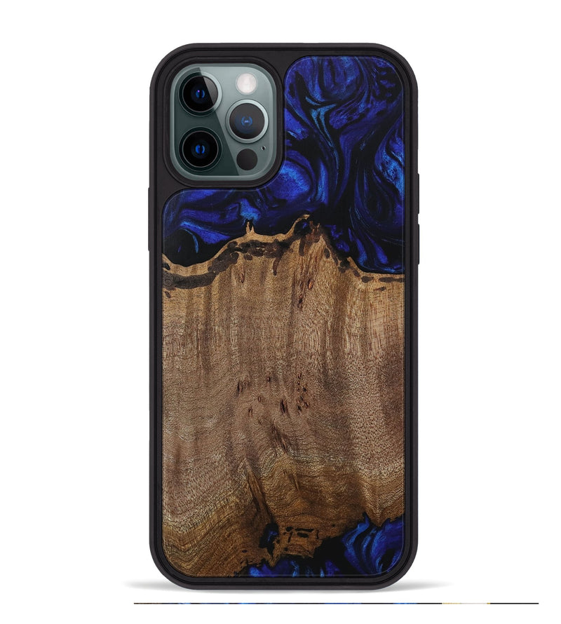 iPhone 12 Pro Max Wood Phone Case - Averil (Blue, 729801)