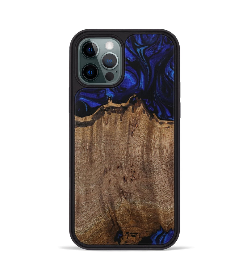 iPhone 12 Pro Wood Phone Case - Averil (Blue, 729801)